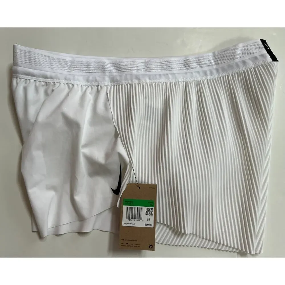 Nike Women's Dri-Fit Adv Aeroswift 3" Running Shorts FN2328-100 White XL NWT - Picture 16 of 16